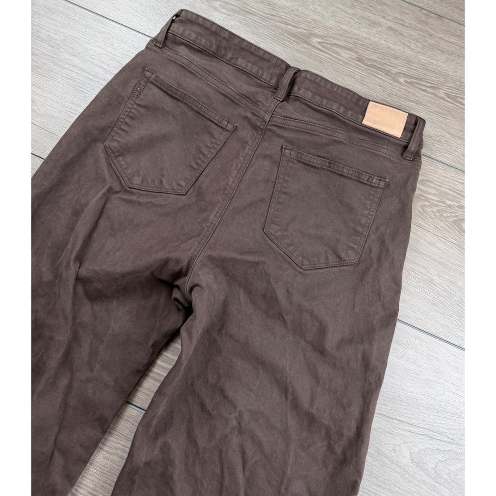 PAIGE Womens Anessa Wide Leg High Rise Jeans Brown 32 - Picture 6 of 11